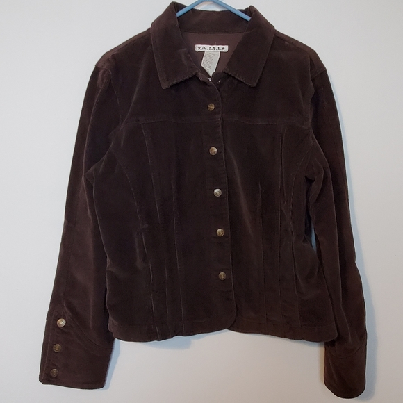 Ami Jackets & Blazers - AMI Brown Corduroy Jacket in Size Large